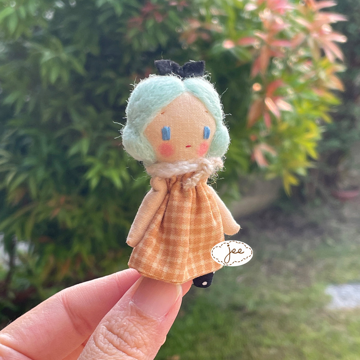 Handmade 7cm Mini Doll for Blythe | Tiny Companion for 1:6 Scale Dolls | Miniature Doll Collectible