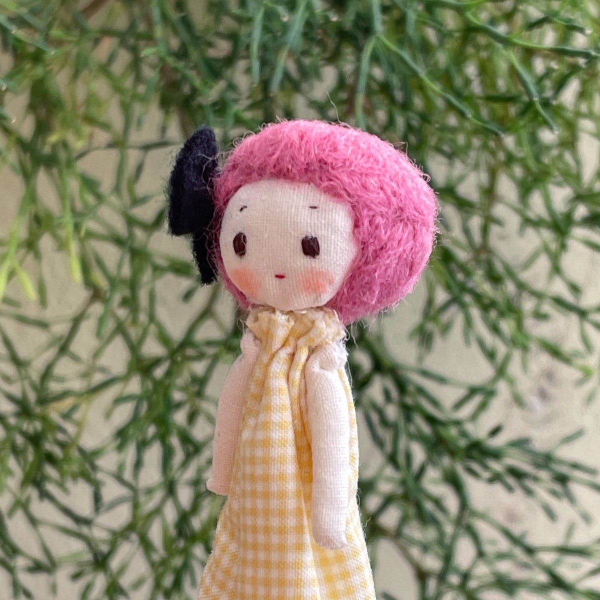 Handmade 9cm Mini Doll for Doll Lovers | Tiny Slim Doll | Miniature Doll Collectible