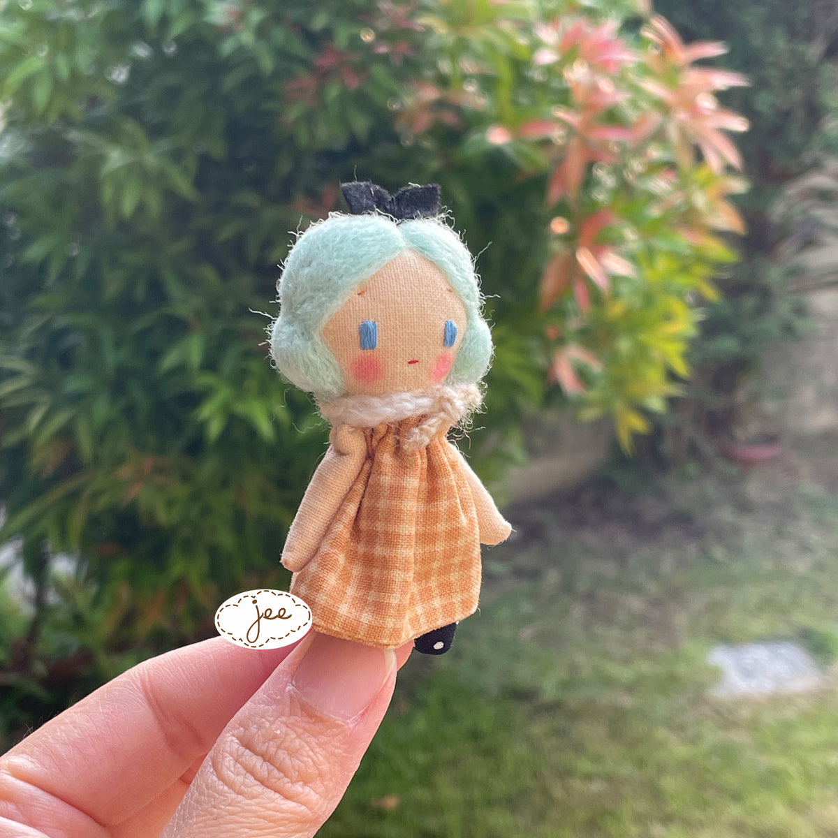 Handmade 7cm Mini Doll for Blythe | Tiny Companion for 1:6 Scale Dolls | Miniature Doll Collectible