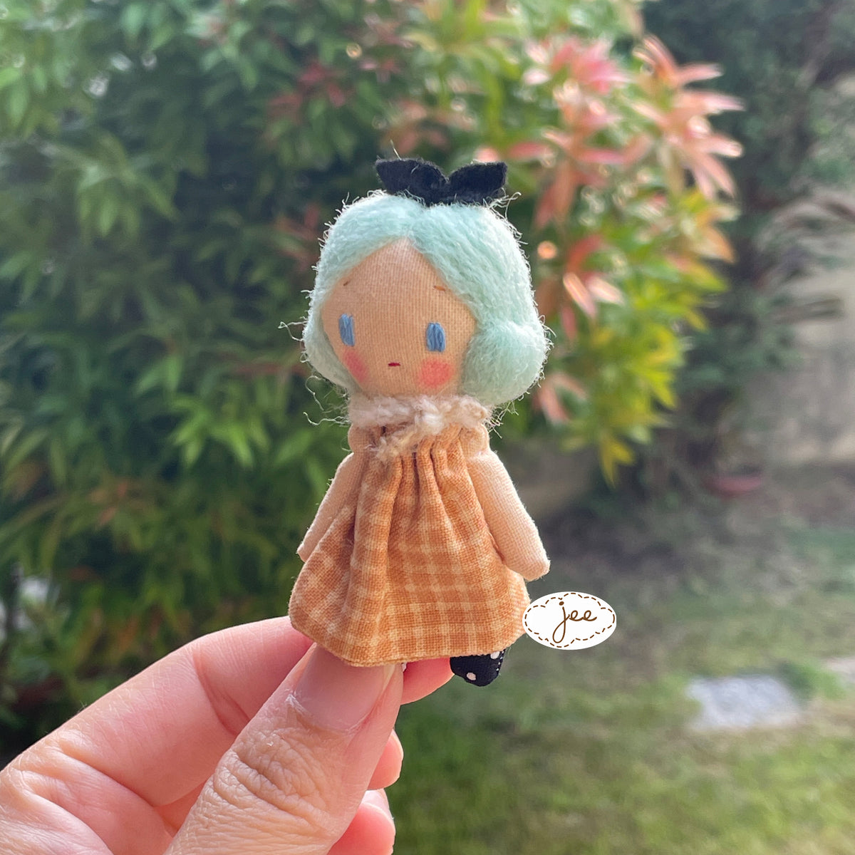 Handmade 7cm Mini Doll for Blythe | Tiny Companion for 1:6 Scale Dolls | Miniature Doll Collectible
