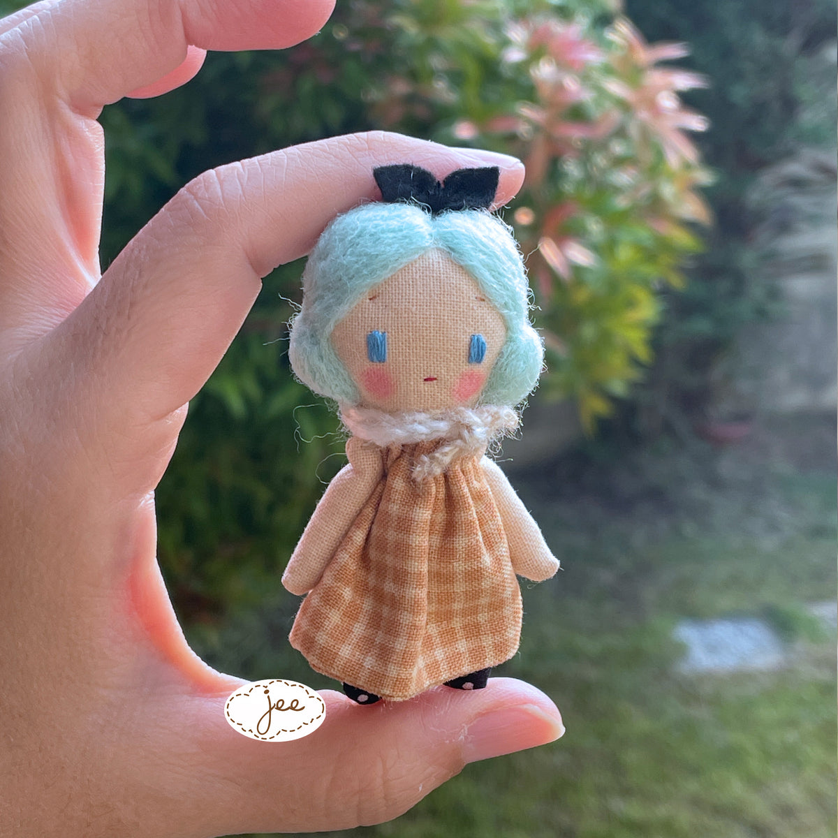 Handmade 7cm Mini Doll for Blythe | Tiny Companion for 1:6 Scale Dolls | Miniature Doll Collectible