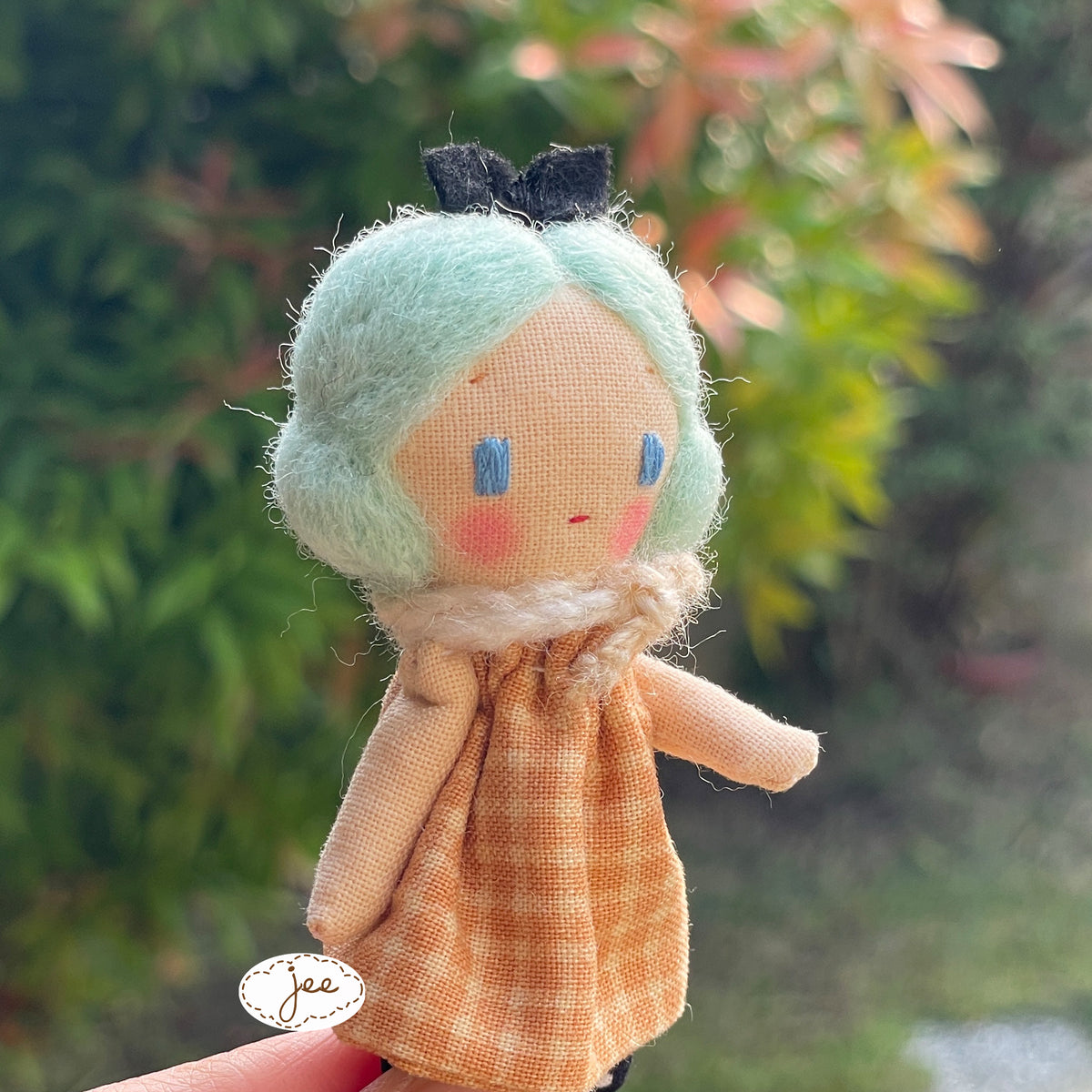 Handmade 7cm Mini Doll for Blythe | Tiny Companion for 1:6 Scale Dolls | Miniature Doll Collectible