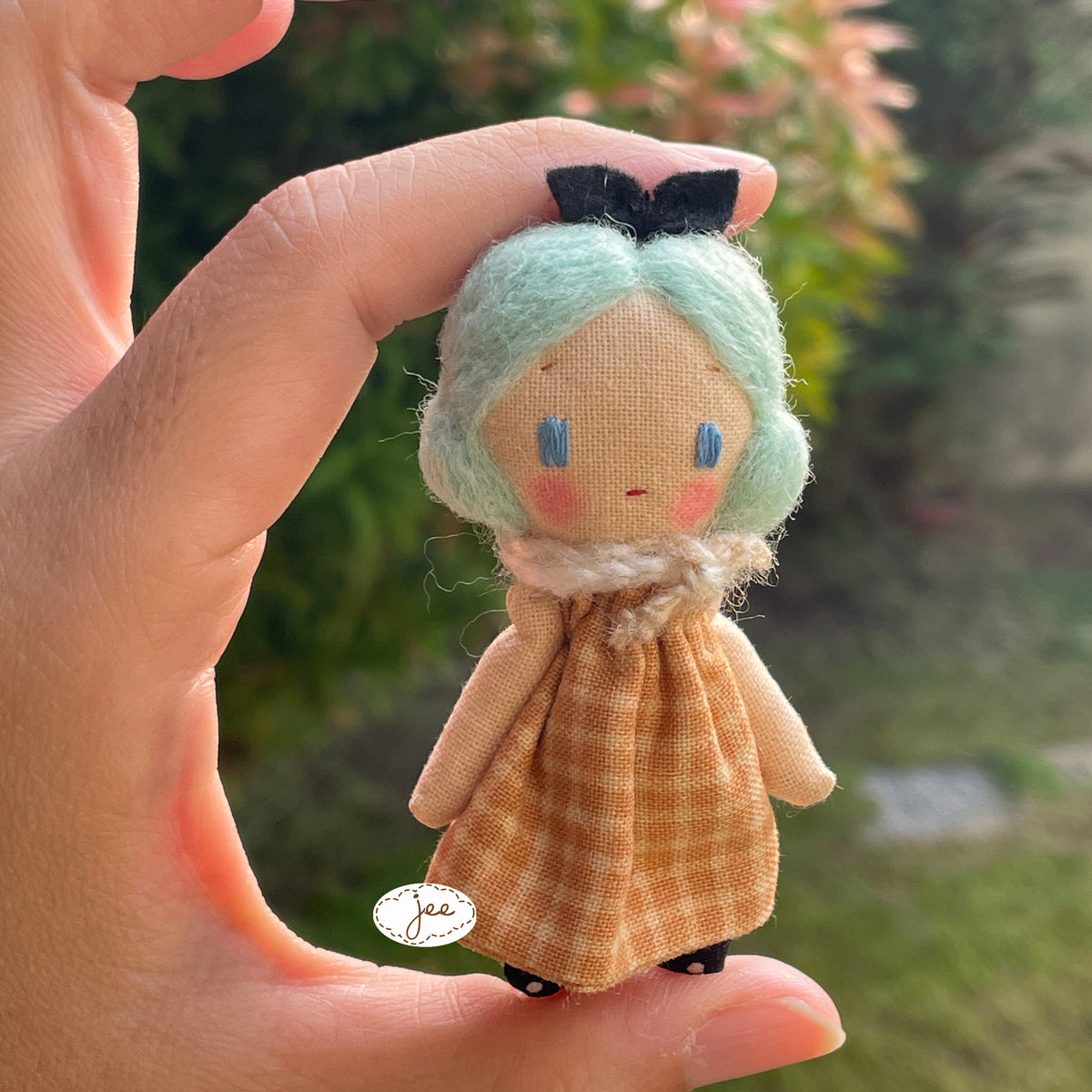 Handmade 7cm Mini Doll for Blythe | Tiny Companion for 1:6 Scale Dolls | Miniature Doll Collectible